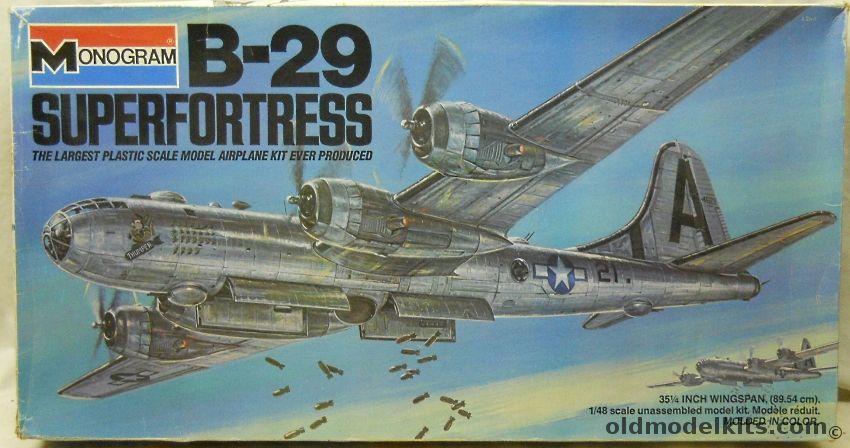 Monogram 1/48 B-29 Superfortress with Diorama Instructions - Enola Gay / Thumper / Bocks Car, 5700 plastic model kit